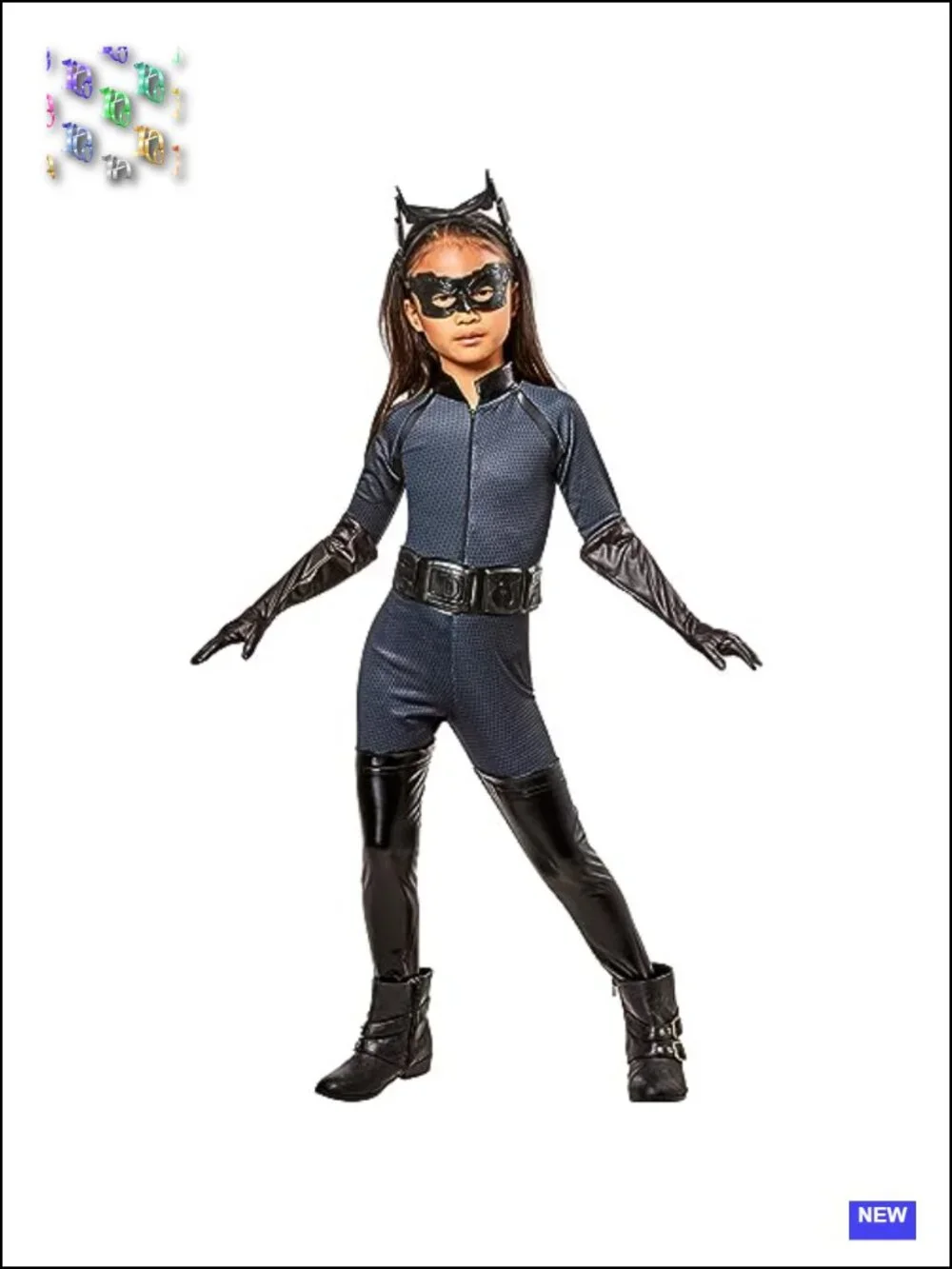 Deluxe Catwoman Costume Jumpsuit Halloween Cosplay 100% Polyester Medium